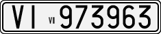 License plate of Italy, Cars (1927 year series)