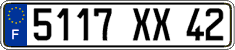 French license plate, FNI