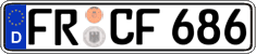 German license plate, Regular plates