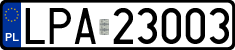 License plates of Poland, Regular car plates