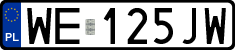 License plates of Poland, Regular car plates