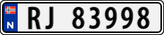 License plate of Norway, Cars