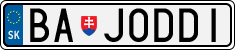 License plate of Slovakia, Vanity Plates