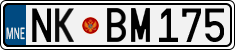 License plate of Montenegro, Cars