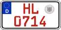 German license plate, Red license plates