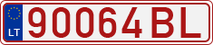 License plate of Lithuania, Transit plates