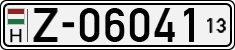 license plates of Hungary, Temporary (1990)