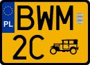 License plates of Poland, Oldtimers