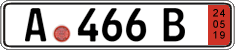 German license plate, Export transit plates