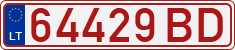 License plate of Lithuania, Transit plates