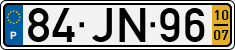 License plate of Portugal, Regular plates