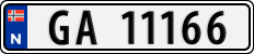 License plate of Norway, Cars