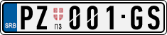 License plate of Serbia, Cars