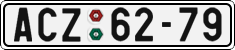 License plate of the Czech Republic, Cars (1960)