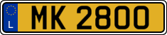 License plate of Luxembourg, 2003 year system