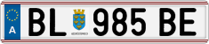 License plate of Austria, Regular plates
