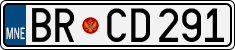 License plate of Montenegro, Cars