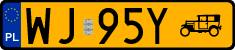 License plates of Poland, Oldtimers