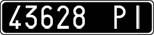 License plate of Italy, Cars (1927 year series)