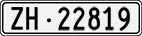 License plate of Switzerland, Cars