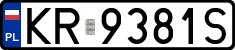 License plates of Poland, Regular car plates