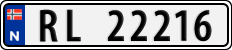 License plate of Norway, Cars