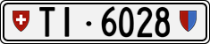 License plate of Switzerland, Cars