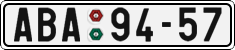 License plate of the Czech Republic, Cars (1960)