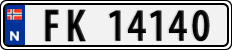 License plate of Norway, Cars