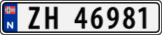 License plate of Norway, Cars