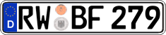 German license plate, Regular plates