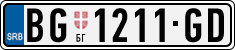 License plate of Serbia, Cars