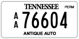 Tennessee, Antique (AA 12345)
