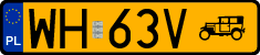 License plates of Poland, Oldtimers