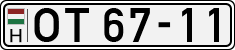 license plates of Hungary, Oldtimers (1990)