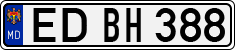License plate of Moldova, Cars (1992)