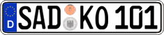 German license plate, Regular plates