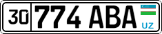 License plate of Uzbekistan, Organizations