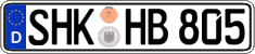 German license plate, Regular plates