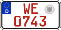 German license plate, Red license plates