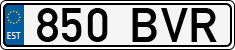 License plate of Estonia, Regular car plates