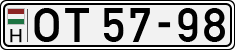 license plates of Hungary, Oldtimers (1990)