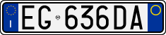 License plate of Italy, Cars (1994 year series)