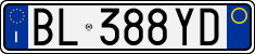 License plate of Italy, Cars (1994 year series)