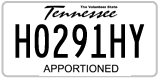 Tennessee, Apportioned