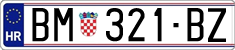 License plate of Croatia, Regular plates