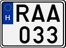 license plates of Hungary, Cars (1990)