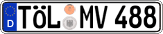 German license plate, Regular plates
