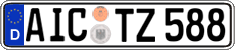 German license plate, Regular plates