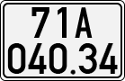 License plate of Vietnam, Cars
